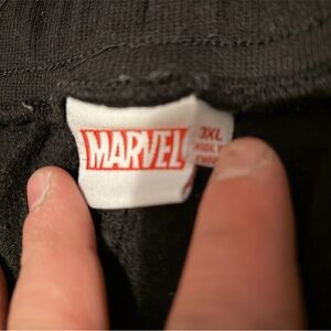 Marvel Black Tee with Red Logo Tag